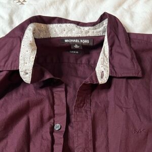 Michael kors dress shirt maroon XL